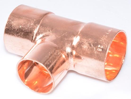 Copper T-piece reduces i / i / i 35-28-35 mm, 5130