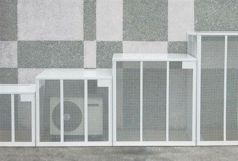 Protective grille - STAINLESS STEEL PAINTED 870x420x720 mm
