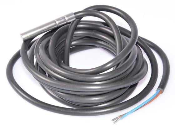 Feeler PTC, L = 3 M, Metalen Cover 6x40 mm, PVC-kabel, Area -30 - + 80 ° C, IP67
