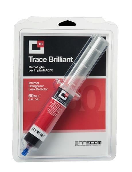Trace Brilliant leak detector 60 ml cartridge with 1/4" & 5/16" SAE FLEX adapter for refrigeration and air conditioning systems