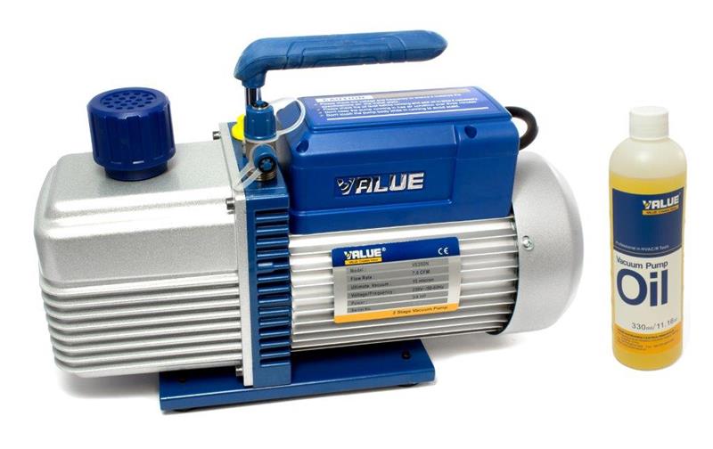 Dual Voltage Vacuum pump 170/141 lit/min - 2 stage. + buy more cheap