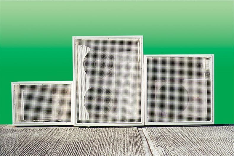 Beschermende grille - aluminium geschilderd 1100x1100x600 mm - schroeven