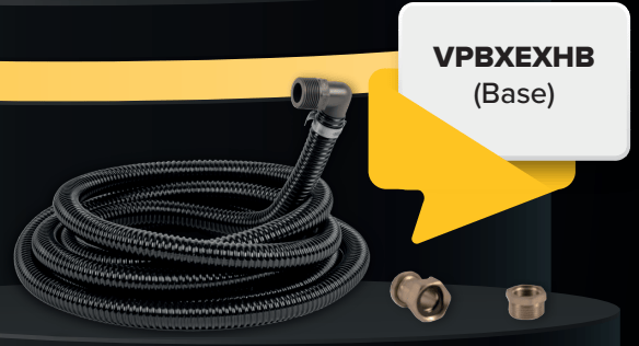VPB uitlaatslangset voor VPB vacuümpompen CPS - 5 m 
