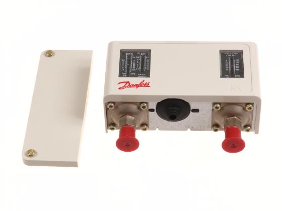 Pressure switch Danfoss Dual, KP15, automatic reset, input 1/4"