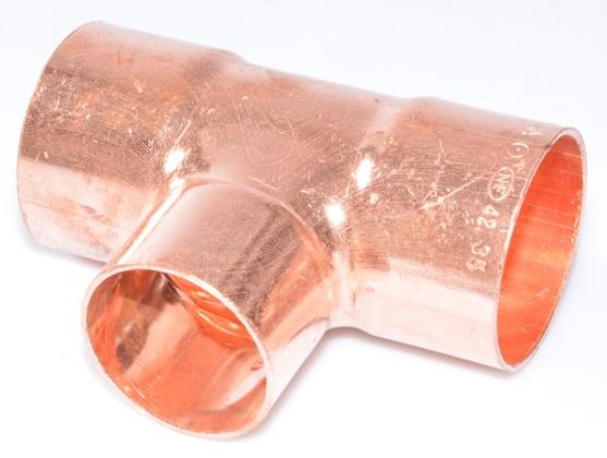Copper T-piece reduces i / i / i 42-35-42 mm, 5130