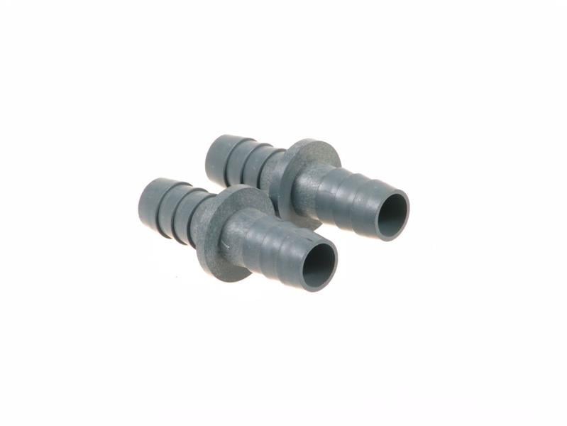 Drain hose coupling 17 x 17 mm, double grommet, plastic
