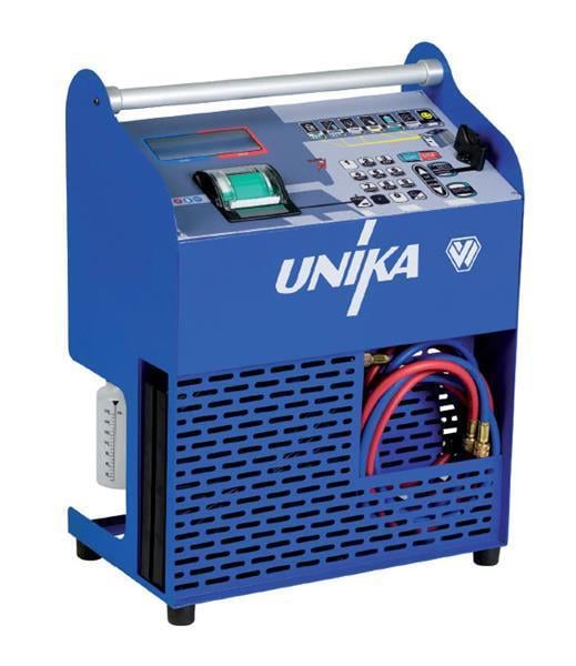 W pelni automatyczna wielofunkcyjna stacja napelniania z pompa prózniowa 2-stopniowa (180 l/min) i waga czynnika chlodniczego 100 kg WIGAM UNIKA-HP-100
