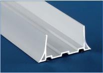 Striscia U - PVC per pannello PUR 60 bianco, L = 4 m, RAL 9010