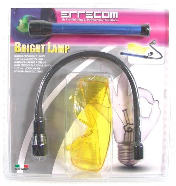 Lámpara Errecom UV flexible, 5 LED, con gafas protectoras