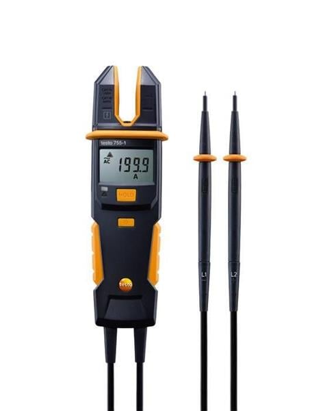 testo 755-1 Tester di tensione corrente incl. batterie, puntali di misura, attacchi per puntali di misura