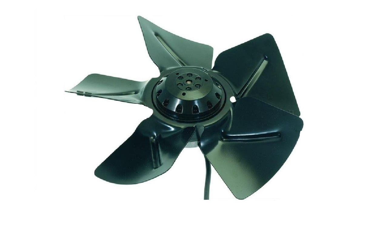 Fan pushing EBM A4E315 AC08-18,315 mm dia., 86W, 1350 rpm, 230V 50/60Hz, 0.38A