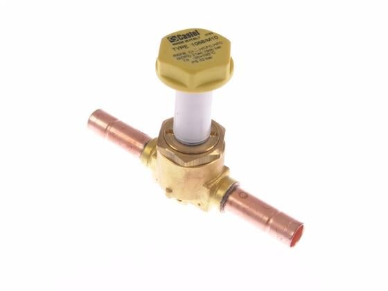 Solenoid valve Castel, NC, solder connections 10 mm ODS, without coil, 1068/M10S