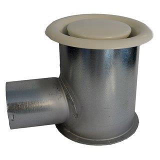 Branch piece DN75 on sleeve NW125 for poppet valve for domestic ventilation