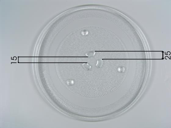 Placa de vidrio para microondas - Modelo B - Ø 255 mm