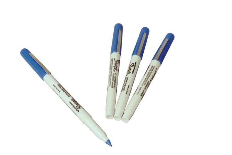 blue Extra Fine Point marker