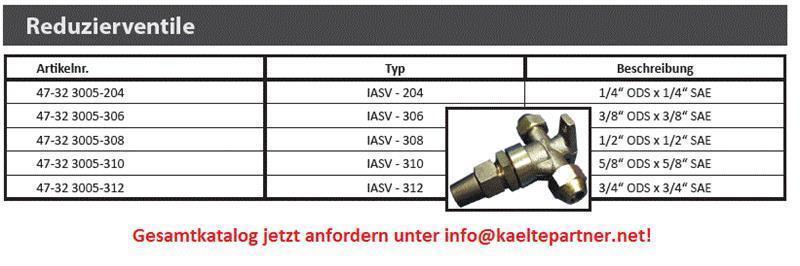 Reducerende klep IASV - 204 1/4 "ODSX1 / 4" SAE, Schneider
