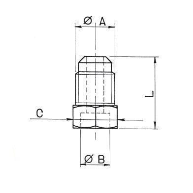 Boquilla de conexión 1/2 ", L 36 mm WIGAM 81-8/1658