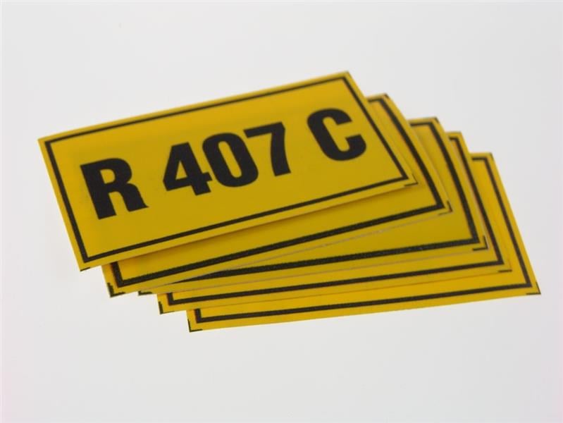 Sticker voor koudemiddel R407C