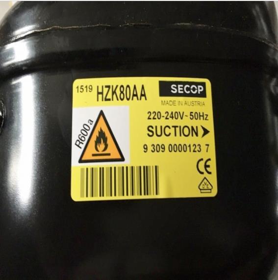 Compressor Danfoss Secop HZK80AA, LBP - R600a, 220-240V, 50/60 Hz - not available, replaced by successor