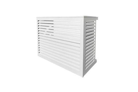 Beschermende grille - geschilderde aluminium RAL 9010 - Small - 680x900x450-550 mm