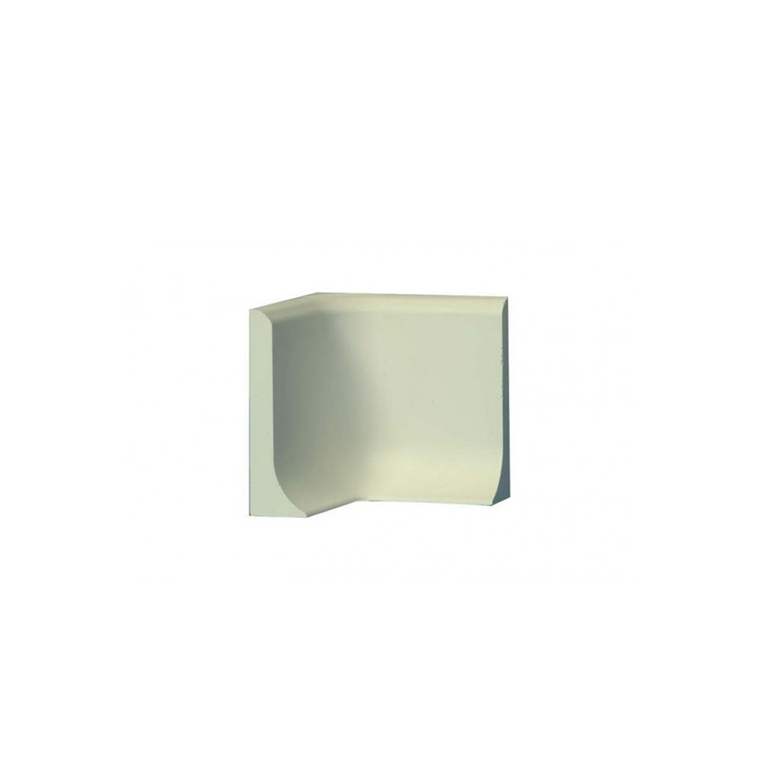 External corner polyester concrete baseboard H=20cm - RAL 9002