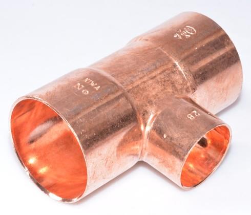 Copper T-piece reduces i / i / i 42-28-42 mm, 5130