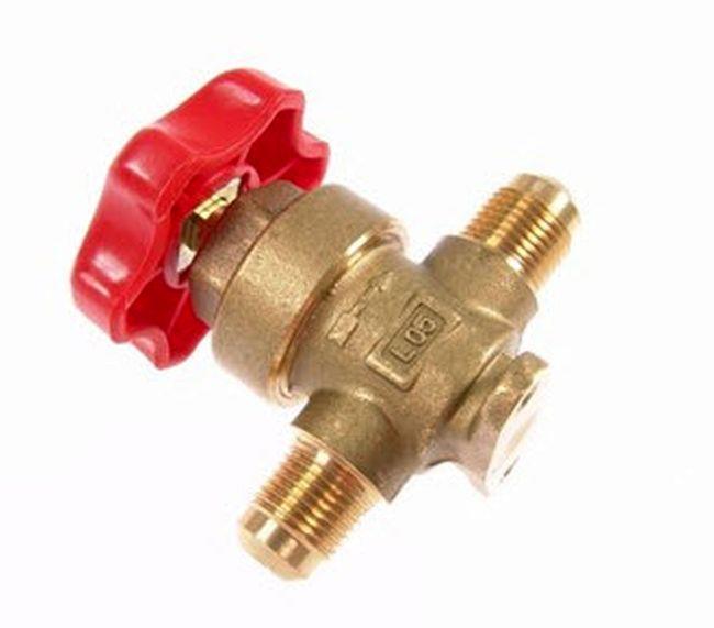 Diaphragm valve Castel 6210/3, 3/8" SAE flare connections, Kv 1, without flare nuts