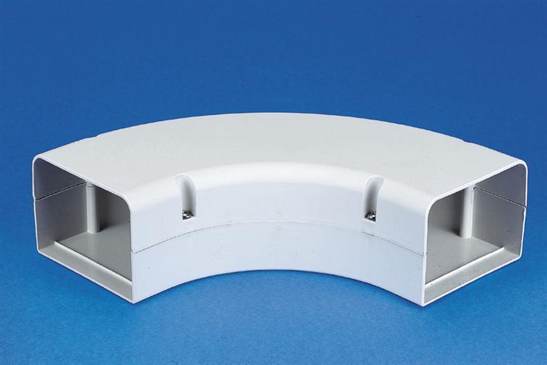 Airco-Duct long curve 90° - 105 mm - RAL9002