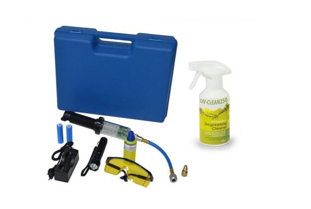Kit de détection de fuites complet avec 4 piles AA WIGAM Mini-UV