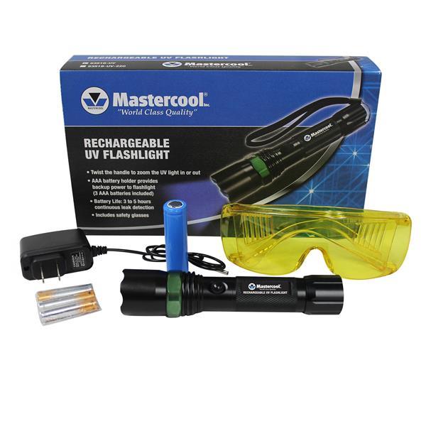 Rechargeable 220V UV Flashlight (LED), Mastercool 53518-UV-220