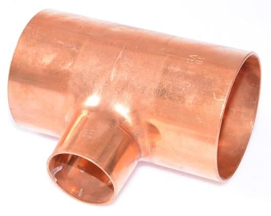 T de cobre reduce i / i / i 64-35-64 mm