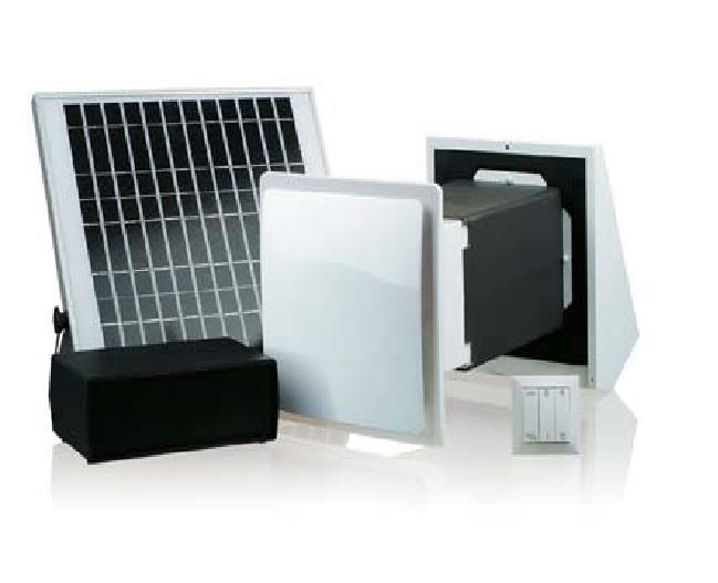 Système de ventilation KWL (ventilation contrôlée des pièces d'habitation) DuoVent Solar SA-60 Pro, avec gaine d'air carrée 164x164 et accumulateur électrique, débit max. 58 m3/h