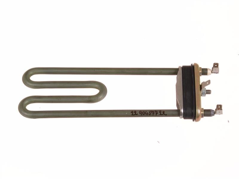 CANDY heating element, 1900 W, L = 245 mm, flange with thermal insulation and double two terminal lugs, grounding and mounting screw and nut
