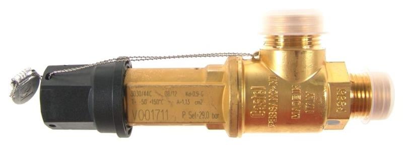 Safety valve CASTEL 3030/44C290, flare 1/2" NPT, 29 bar