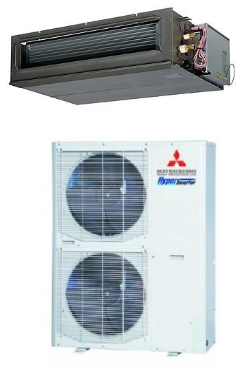 Mitsubishi Heavy FDS Monosplit Unit Set 230V, No. K85591 (Outdoor unit Hyper Inverter FDC100VNX + indoor unit FDU-VF Model 100), 10/11.2kW, 8kW Heating capacity at -15°C