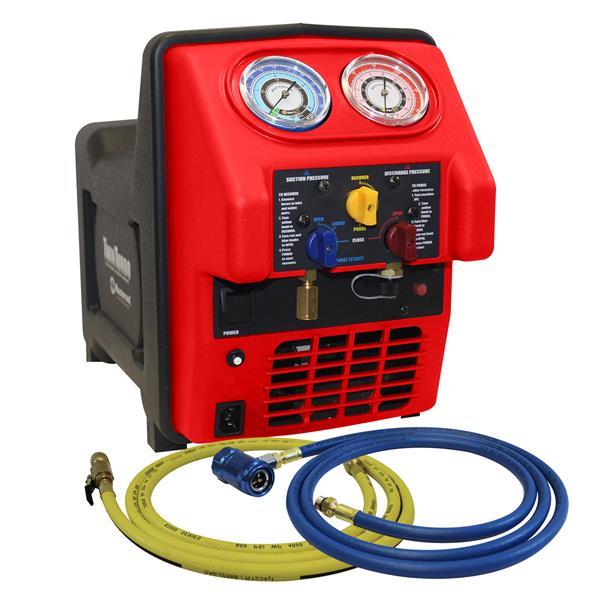Suction unit TWIN TURBO for all CFCs, HCFCs, HFCs incl. R410A, R1234yf with hoses, Mastercool 69390-220