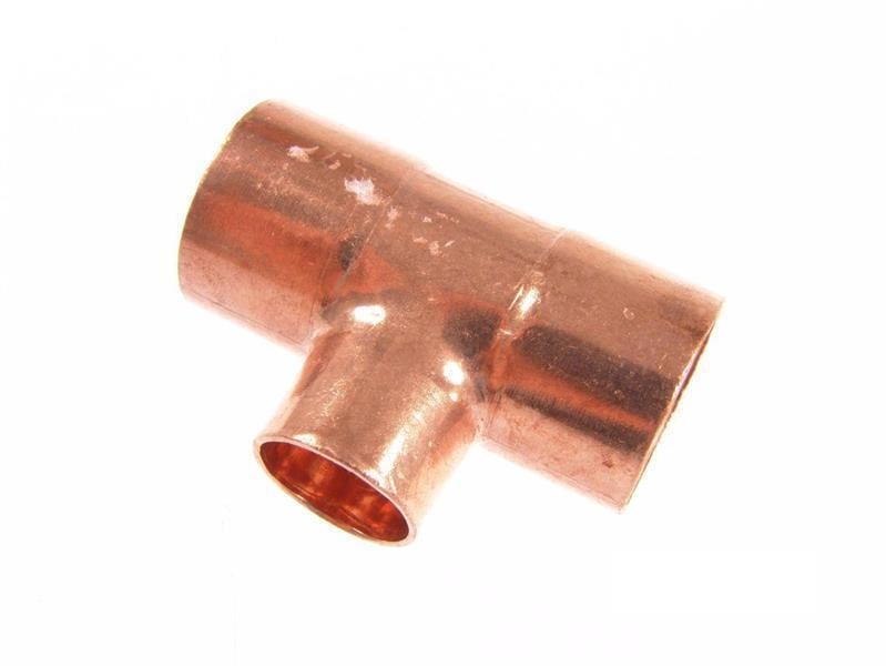 Pieza en T de cobre reduce i/i/i/i Dimensiones 12-6-12 mm