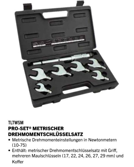 METRIC TORQUE WRENCH SET R410A
