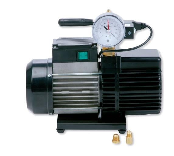 Vacuum pump with solenoid valve and vacuum gauge WIGAM RS9DE/V