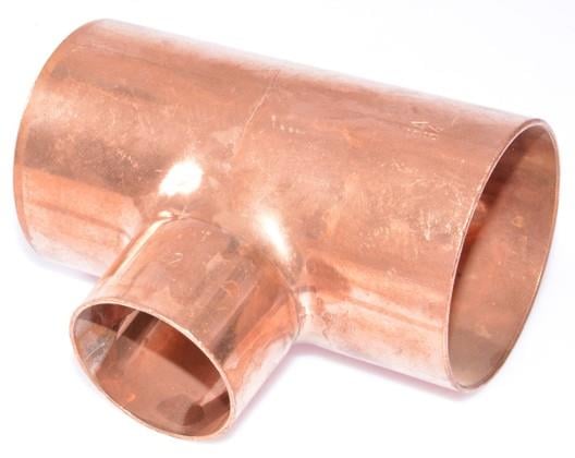 Copper T-piece reduces i / i / i 64-42-64 mm