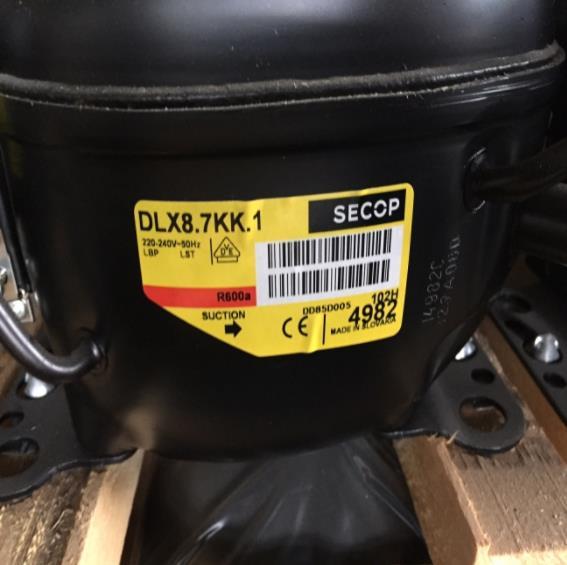 Compressor Danfoss Secop DLX8.7KK.1, LBP - R600a, 220-240V, 50 Hz, 102H4982 - not available, replaced by successor