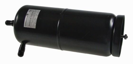 liquid receiver, 7.1 l, inlet 1", outlet 18 mm CU, M10x30