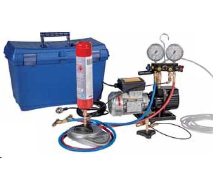 Vacuum pump with ATEX motor RS3D-EX and filling kit for R600a-R290-R1270 Wigam K-EX-46D/D6