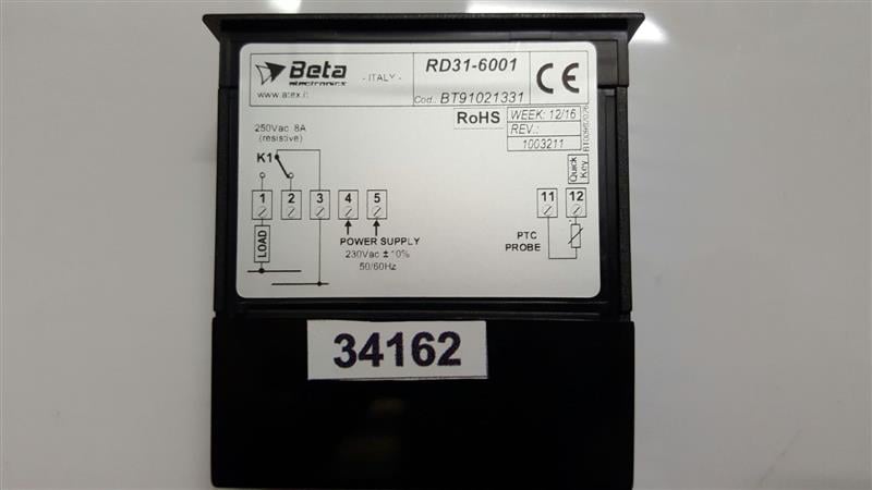 Controlador de refrigeración BETA RD 31-6001, 230V 50/60Hz, 1 sonda PTC