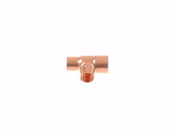 Pieza en T de cobre reducida i/i/i/i/i 22-15-15 mm