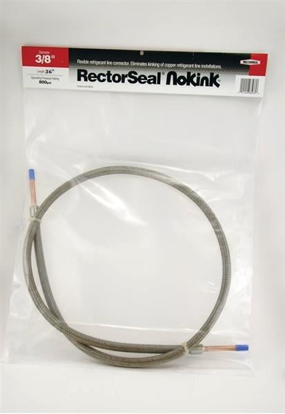 NoKink flexible refrigerant line 3/8"x 3' for wall ducting of minisplit air conditioners, rectoseal 66733