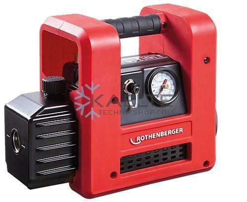 2-stage vacuum pump 142 l / min, ROAIRVAC R32 2.0 CL set with 8 Ah battery and charger, Rothenberger 1000003233