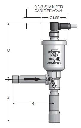 Parker electric expansion valve SER-B - 3/8x1/2 ODF S/CAVO 805210