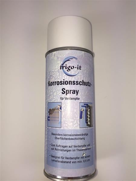 Anti-corrosion spray (corrosion protection spray) frigo-it for evaporators, against vinegar, organic acids, amines, ammonia compounds, chlorides, salts, cleaning agents