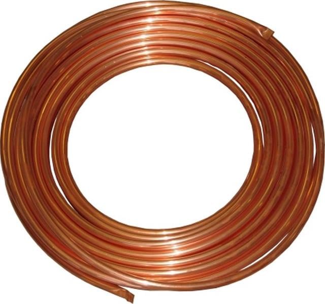Tubo de cobre Ø 6 mm, espesor 1 mm, 1 m